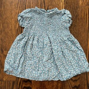 Zara - Baby Girl - Blue Flower Print Dress - (12-18M)